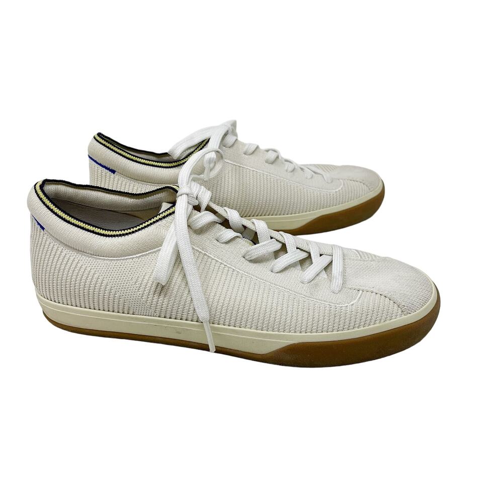 Rothys Womens 10 Vanilla White The Lace Up Sneaker Shoes Soft Flexible Recycled